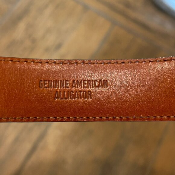 Ralph Lauren Gray Genuine American Alligator Belt Size 32 main image 4